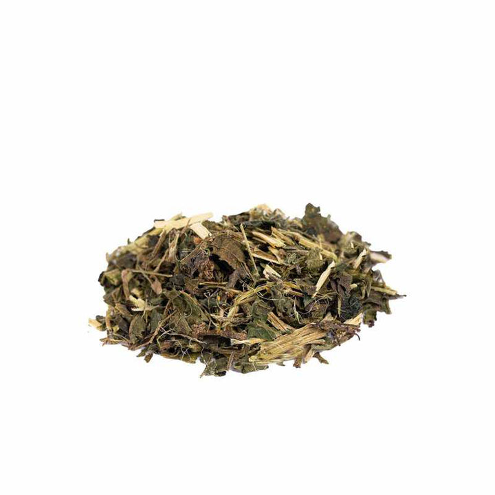 Organic Nettle Leaves loose leaf herbal tea, dried and ready for infusion