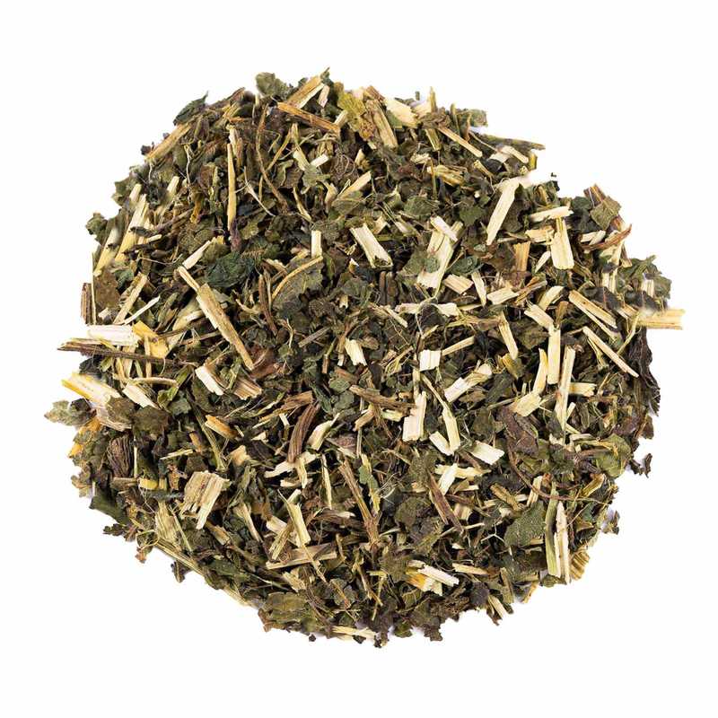 Organic Nettle Leaves loose leaf herbal tea, dried and ready for infusion