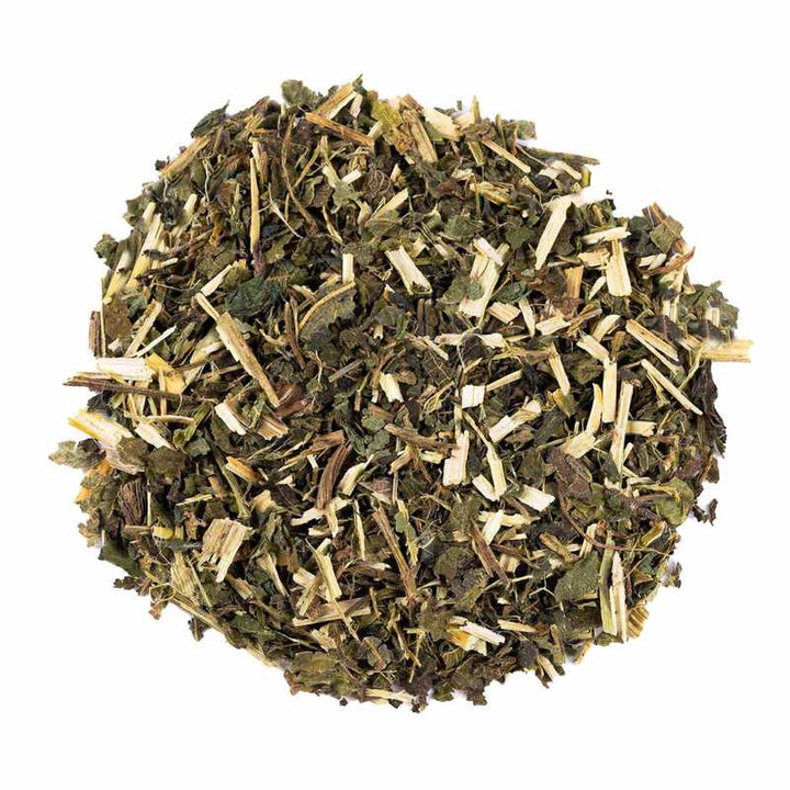 Organic Nettle Leaves loose leaf herbal tea, dried and ready for infusion